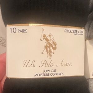 U.S. Polo Assn. Black Low Cut Socks 10-Pack x 3